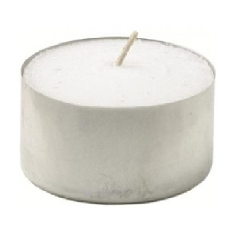 CANDELE T-LIGHT 100pz BIANCHE 4hr.39mm COD.140396.7 duni