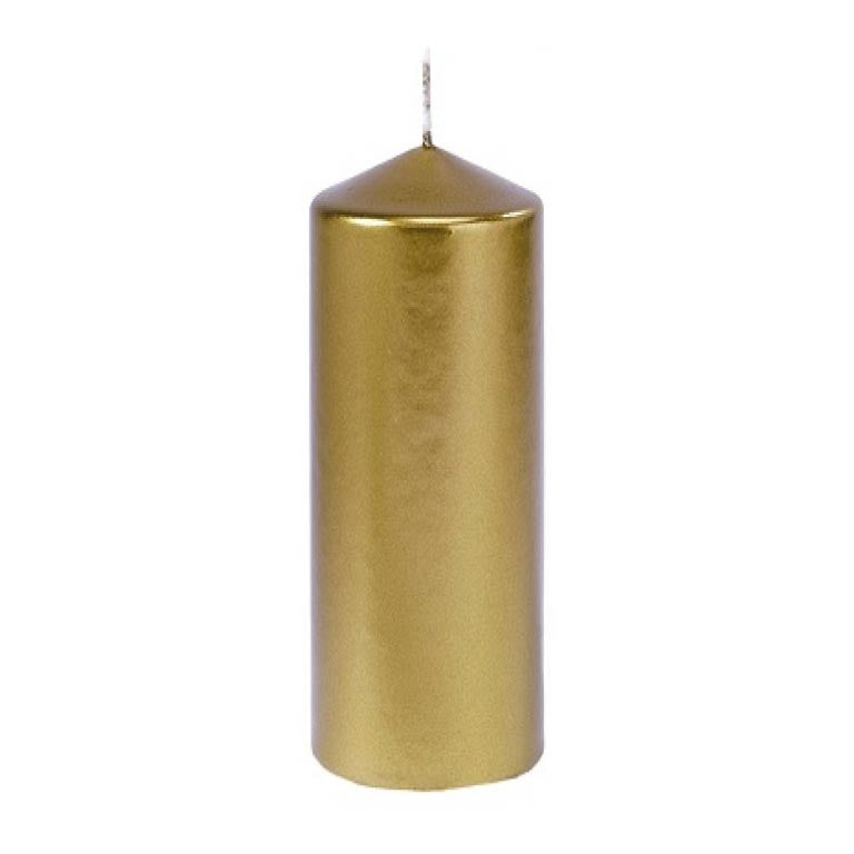 CANDELA PILLAR 15cm 52h GOLD COD 152898 DUNI
