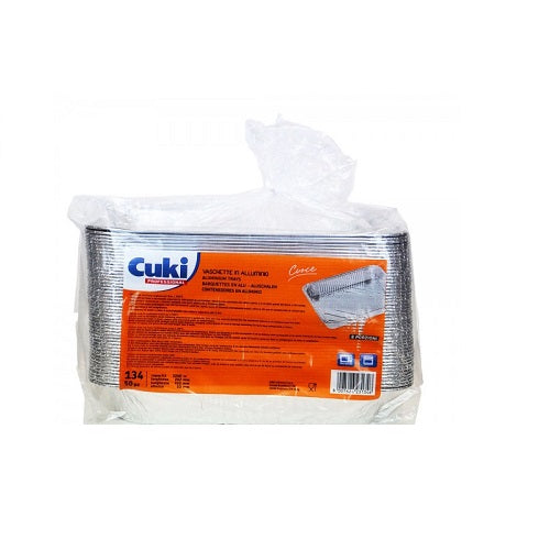 VASCHETTA ALLUMINIO N° 8 STANDARD x50 p (COD 131) CUKI 3240 CC 319X259