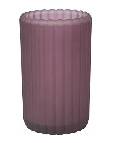 PORTACANDELE VETRO SATIN. PRUGNA x6pz (1 pz) COD.165676 DUNI 75X125 mm lavabili mano