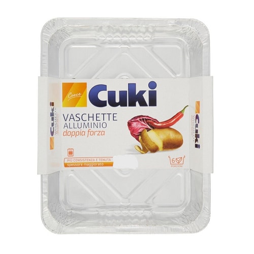 VASCHETTA ALLUMINIO 6 PORZIONI x50pz (COD 102) CUKI 238ML BASSA