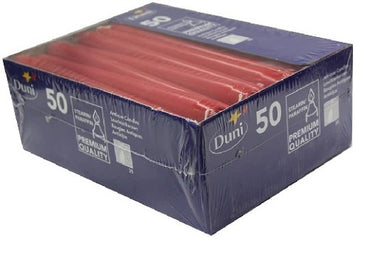 CANDELA ANTICA ROSSA 25X2,2 cm 7,5h 50pz (2 pz) COD 351327 DUNI