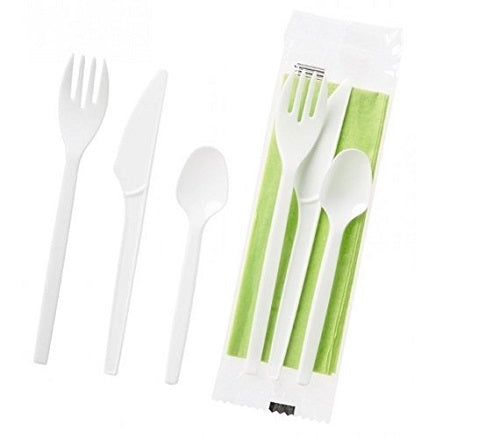 TRIS COLTELLO FORCHETTACUCCHIAINO250PZMS (1 pz) COD.195002 DUNI TOV. VERDE