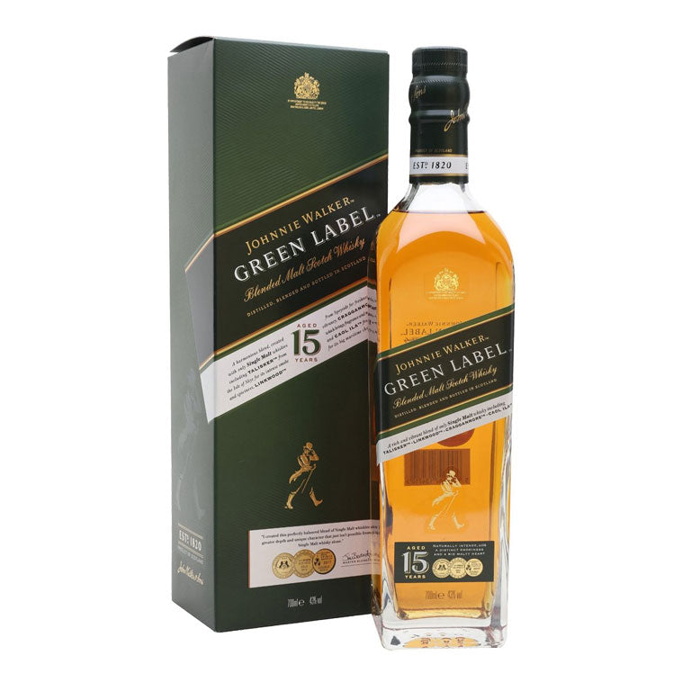 WHISKY JOHNNIE WALKER GREEN LABEL 70CL ASTUCCIATO