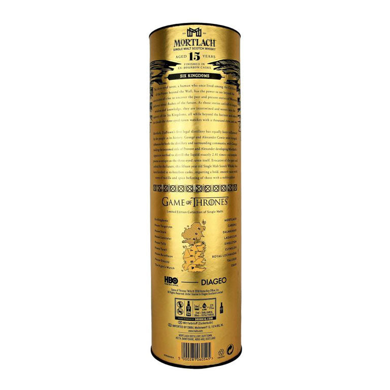 WHISKY MORTLACH"SIX KINGDOMS"15YEAR 70CL (1 pz) LIMITED EDITION- GAME OF THRONES ASTUCCI