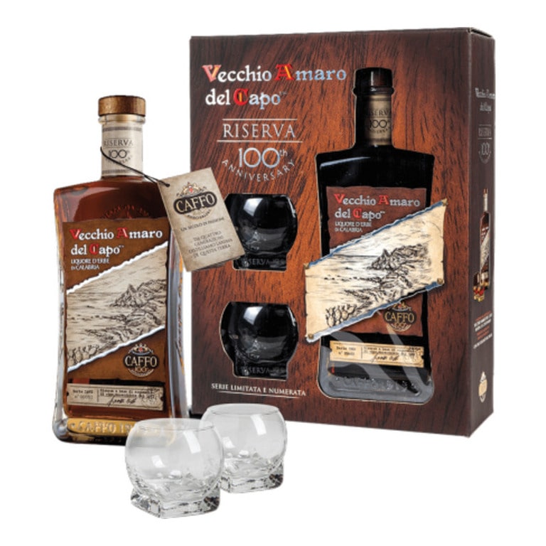 RISERVA DEL CENTENARIO AMARO DEL CAPO 70CL- ASTUCCIO CON 2 BICCHIERI