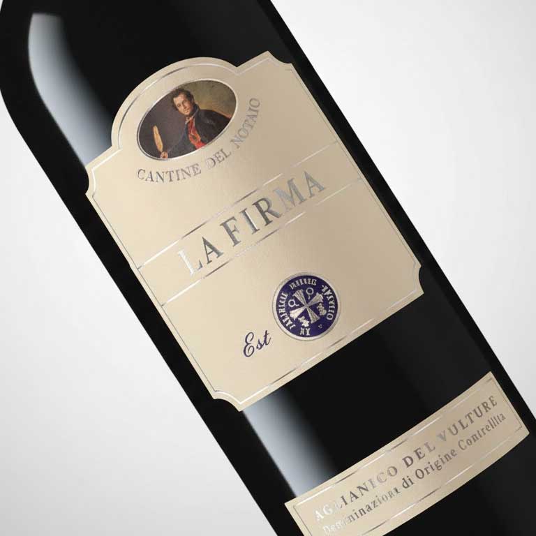 VINO CANTINE DEL NOTAIO LA FIRMA 2017 AGLIANICO DEL VULTURE DOC-75CL