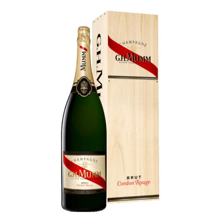 G.H. MUMM CHAMPAGNE CORDON ROUGE-6LT MATHUSALEM CASSA LEGNO