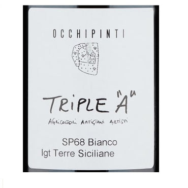 VINO OCCHIPINTI SP68 BIANCO 2017-75CL BIANCO TERRE SICILIANE IGT-TRIPLE "A"