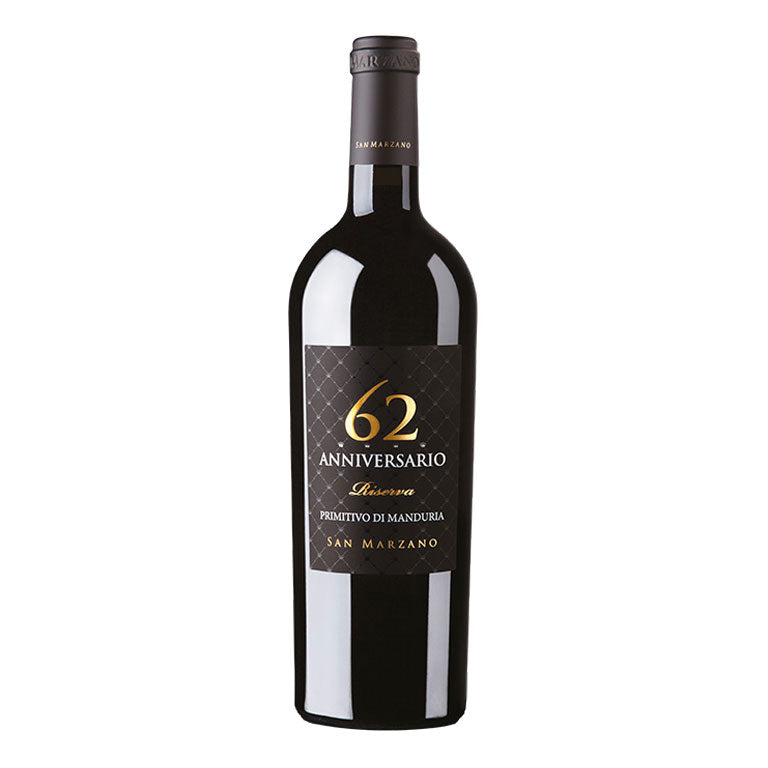 VINO SAN MARZANO ANNIVERSARIO 62 RISERVA (1 pz) PRIMITIVO DI MANDURIA-75CL 2019