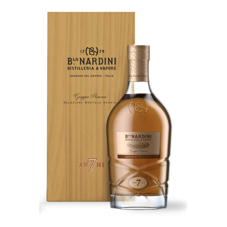 GRAPPA NARDINI RISERVA 7 ANNI -70CL (1 pz) SELEZIONE ASTUCCIO IN LEGNO