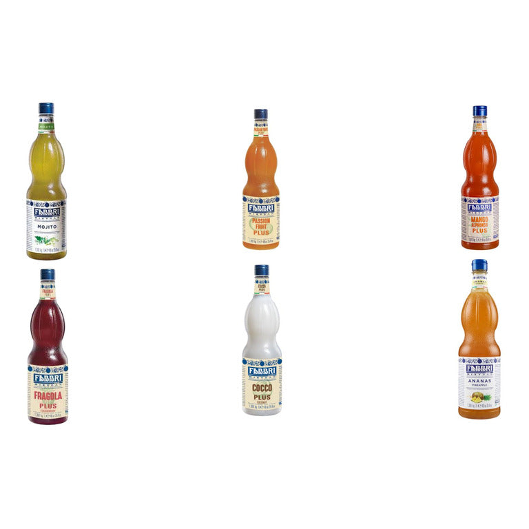 FABBRI STARTERSET ALCHOL FREE 6 BT MIXYB 1ANA PLUS 1MANGO 1COCCO 1FRAG 1PASS 1MOJ