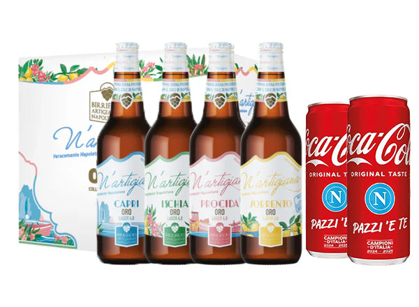 N'Artigiana Oro Collection 66cl + 24x Coca Cola 33cl Napoli Limited Edition