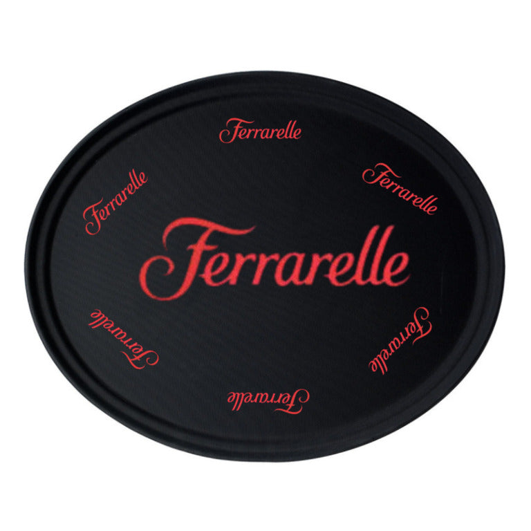 VASSOIO OVALE NERO FERRARELLE  BASE ANTISCIVOLO
