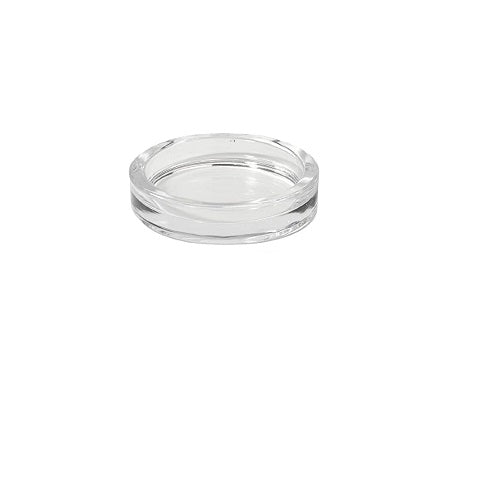 PIATTO PER CANDELA TRASPARENTE 80mmx 1pz  cod 160335