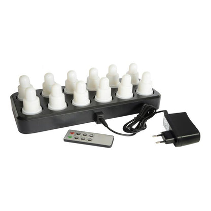 KIT DI 12 LED CON ADATTATORE+CARC.+TELEC  COD 206435 DUNI