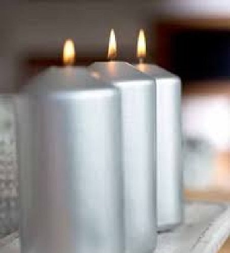 CANDELA PILLAR 15cm 52h SILVER  COD 152899 DUNI