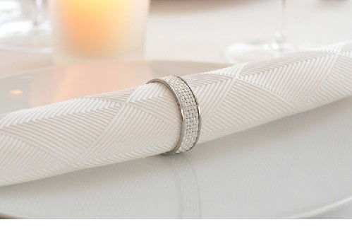 TOVAGLIOLI BIANCO ELEGANCE 40pz 40x40  COD. 168440 DUNI CRYSTAL