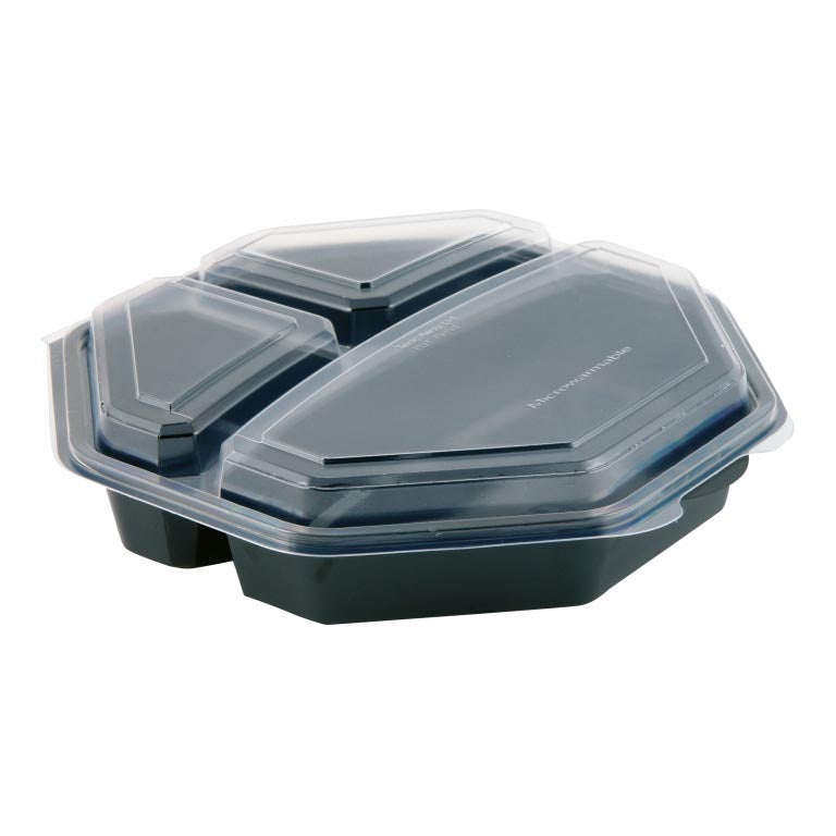 CONTENITORI PIATTICALDINERO+COP.TRASP.MS  COD 149872 230X230X60mm 160pz DUNI