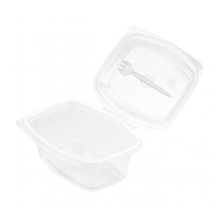 INSALATIERA CON FORCHETTA TRASP. 200pzMS  161177 190X140X70 750ML