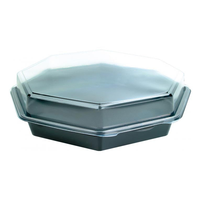 CONTENITORI PIATTIFREDDINERO+COP.TRASPMS (1 pz) COD 149873 305X305X60 1800ML DUNI 75pz