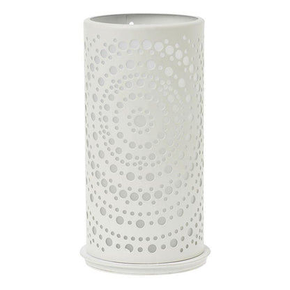PORTACANDELE IN METALLO BILLY BIANCO (1 pz) COD.174418DUNI 140X75mm