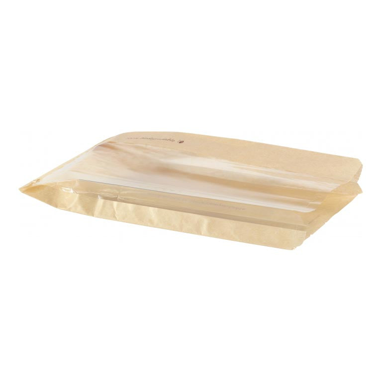BUSTA PER SNACK MARRONECELLULOSA1000pzMS (1 pz) COD 159913 280X150X55 DUNI MS