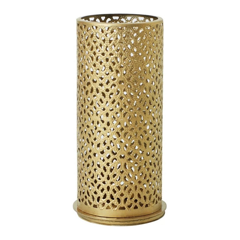 PORTACANDELE IN METALLO BLISS ORO  COD.176149 DUNI 140X75mm