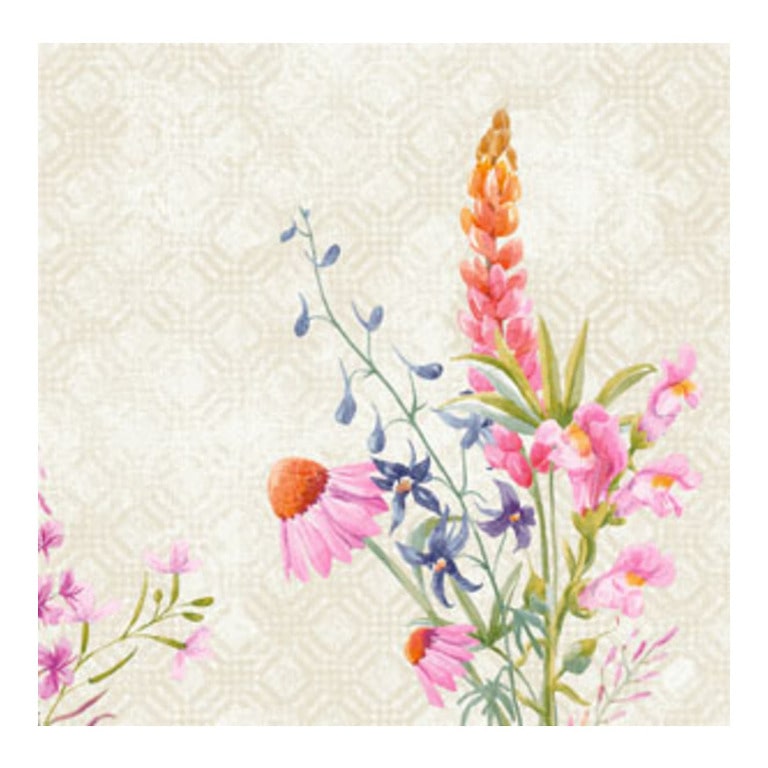 TOVAGLIOLI DUNI SOFT 60pz 40x40 FLORET  COD 195834 DUNI DESIGN