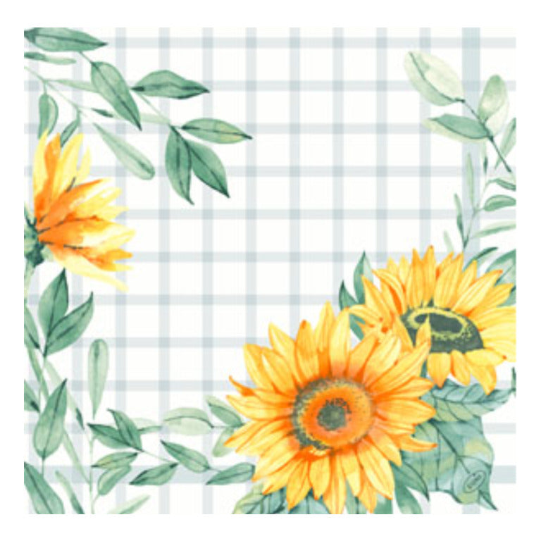 TOVAGLIOLI DUNI SOFT 60pz 40x40 SUNFLOWE  COD 202462 DUNI DESIGN