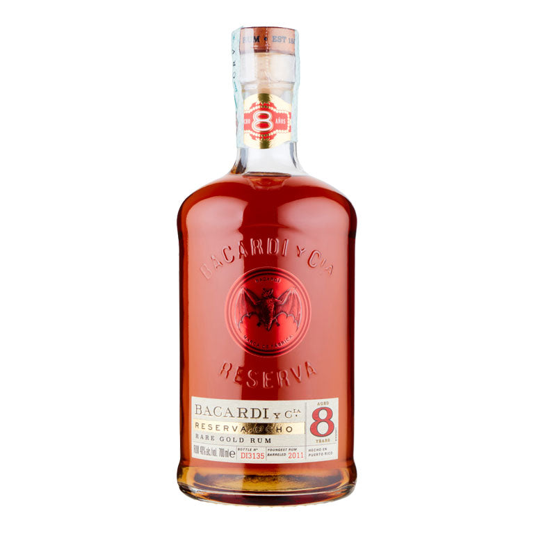 RUM BACARDI RESERVA OCHO -70CL  RARE GOLD RUM