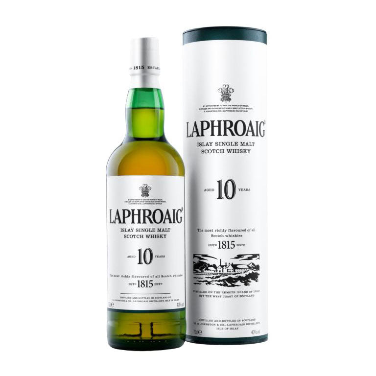 WHISKY LAPHROAIG -AGED 10 YEARS- 70CL  ISLAY SINGLE MALT -ASTUCCIATO