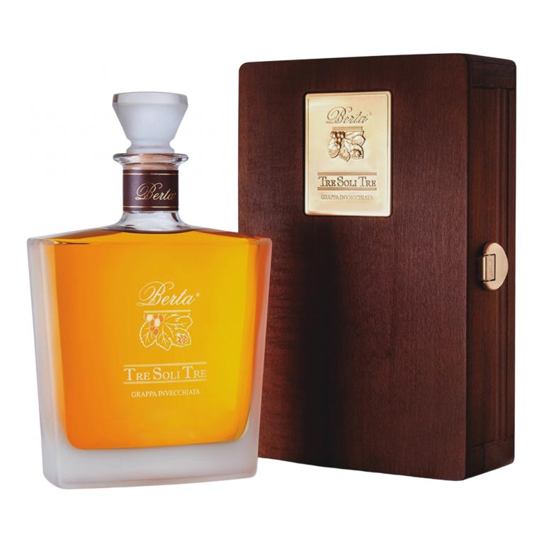 GRAPPA BERTA TRE SOLI TRE - 70CL  ASTUCCIO IN LEGNO
