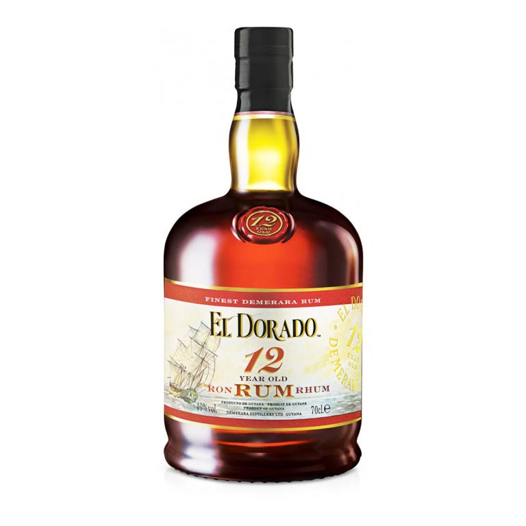 RUM EL DORADO 12 YEAR OLD -70CL  FINEST DEMERARA RHUM