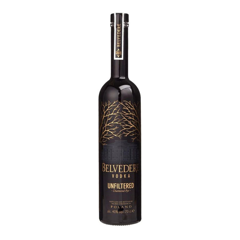 VODKA BELVEDERE UNFILTERED 70CL  RARE DIAMOND RYE