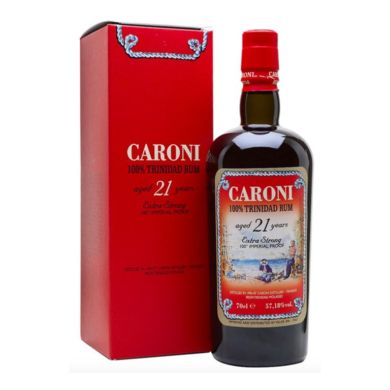 RUM CARONI AGED 21 YEARS-70CL ASTUCCIO  100% TRINIDAD RUM-100°IMPERIAL PROOF
