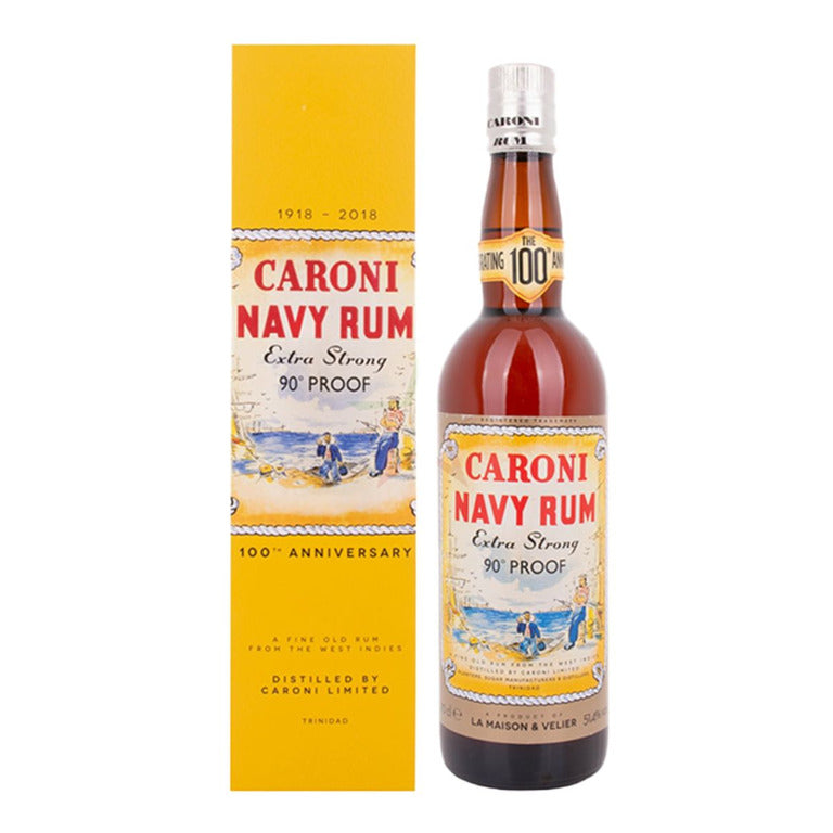 RUM CARONI NAVY RUM EXTRA STRONG-18 YEAR  100 ANNIVERSARY 90° PROOF
