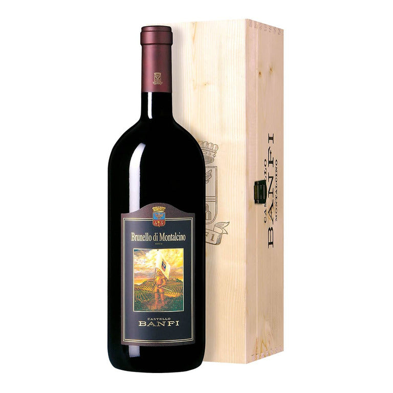 VINO CASTELLO BANFI BRUNELLO 2015 (1 pz) DI MONTALCINO DOCG CASSA IN LEGNO -6LT