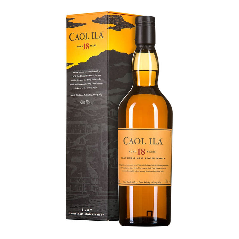 WHISKY CAOL ILA 18 YEARS OLD  SINGLE MALT AMERICAN EX-BOURBON-ASTUCCIO