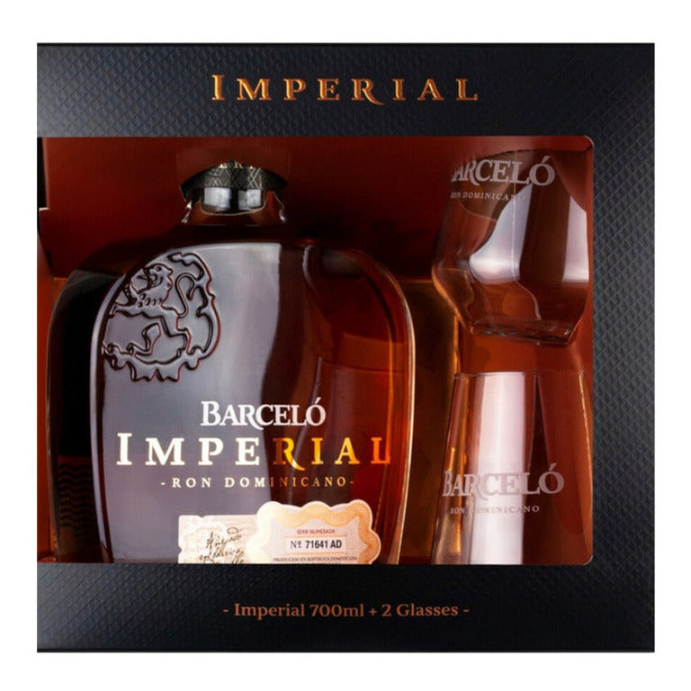 RUM BARCELO IMPERIAL - RON DOMINICANO  70CL + 2 BICCHIERI