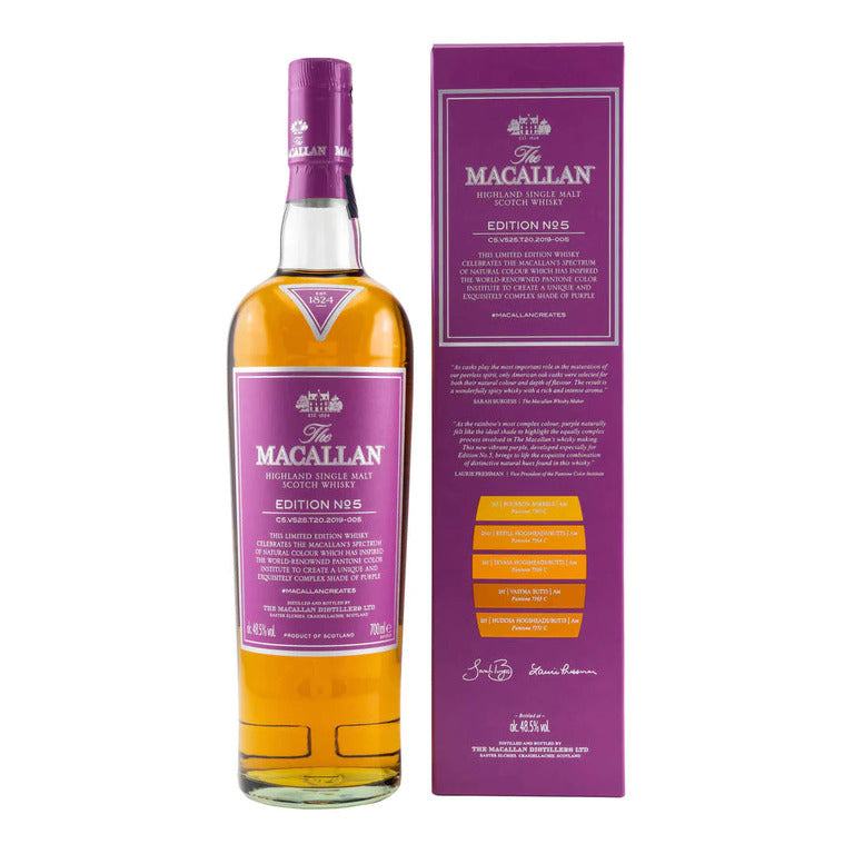 WHISKY THE MACALLAN LIMITED EDITION No.5  HIGHLAND SINGLE MALT SCOTCH -ASTUCCIATO