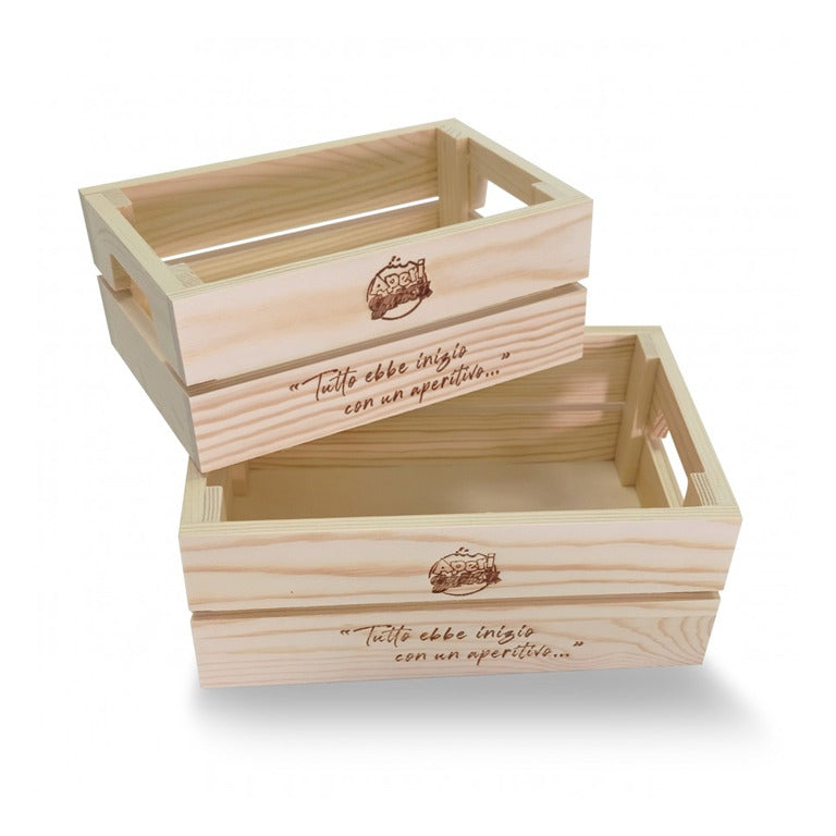 SNACK CASSETTA LEGNO APERISNACK SET 2PZ 