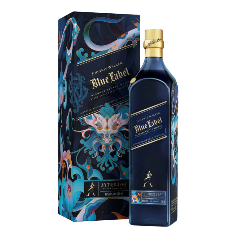 WHISKY JOHNNIE WALKER BLUE LABEL -70CL (1 pz) JA. JEAN YEAR OF THE DRAGON LIM.EDITION