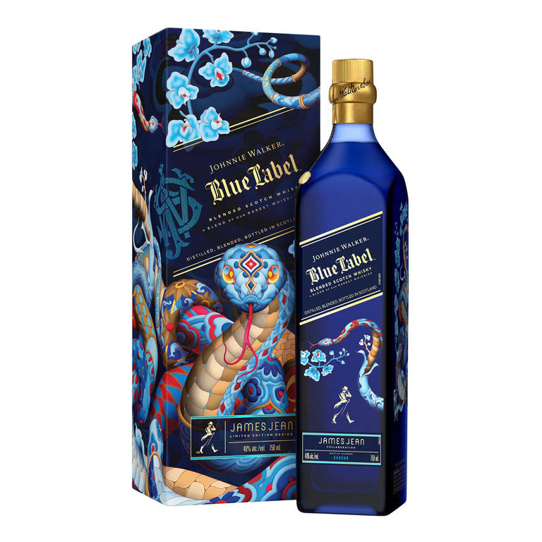 WHISKY JOHNNIE WALKER BLUE LABEL -70CL  JA. JEAN YEAR OF THE SNAKE LIM. EDITION
