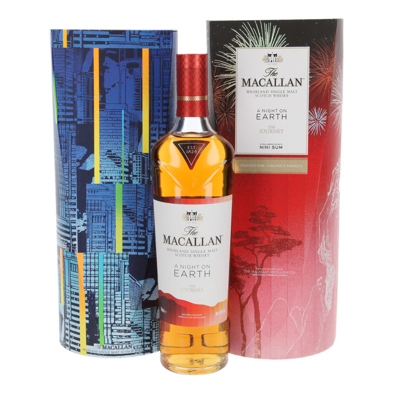 WHISKY THE MACALLAN A NIGHT ON EARTH 70  HIGHLAND S.M. SCOTCH WHISKY THE JOURNEY