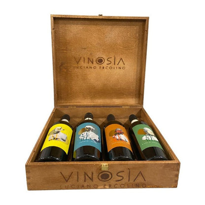 Vinosia– Cassetta di Legno 4 Bottiglie